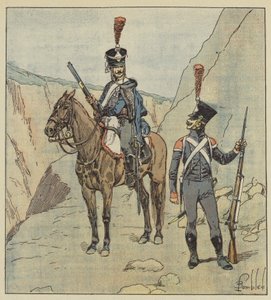 Provinserne, der grænsede op til tyrkerne, havde kroatiske regimenter af after Louis Charles Bombled
