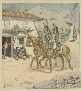 Mine tropper var allerede i Spanien af after Louis Charles Bombled