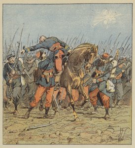 Oberst de Fonlongues død af after Louis Charles Bombled
