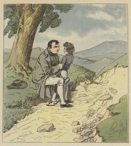 Napoleon og Tristan de Montholon af after Louis Charles Bombled