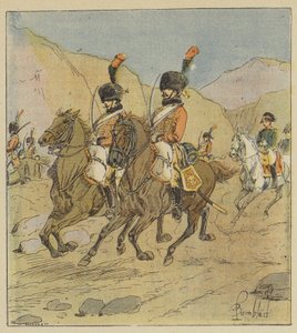 Napoleon forlader uventet Spanien af after Louis Charles Bombled