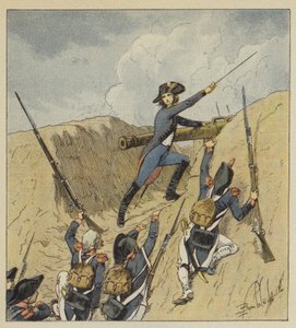Napoleon var knap kommet ud af barndommen, og hans første skridt skinnede med ren herlighed. af after Louis Charles Bombled