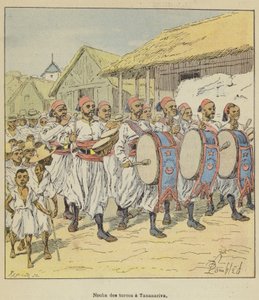 Nouba des turcos i Antananarivo af after Louis Charles Bombled