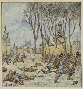 Franskmændenes indtog af Chateau de Villepion af after Louis Charles Bombled