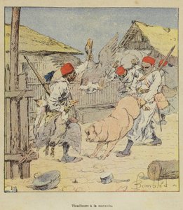 Plyndrende træfninger af after Louis Charles Bombled