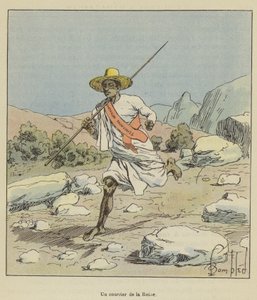 En kurer fra Dronningen af after Louis Charles Bombled