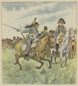 En drage advarer kejseren om en af ​​hans generalers forræderi af after Louis Charles Bombled