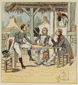 Voltigeur, jæger til fods og ingeniør sapper af after Louis Charles Bombled