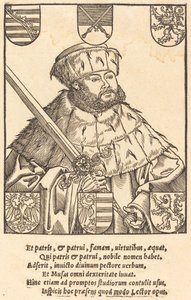 John Frederic the Magnanimous, i valgmandsklæder [th.] af after Lucas Cranach the Younger