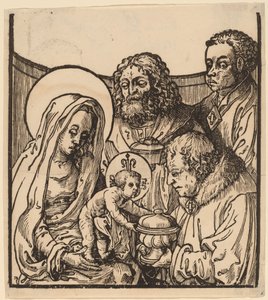Magiernes tilbedelse af after Lucas van Leyden