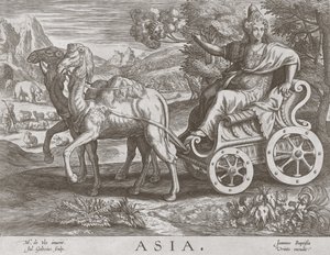 Asien fra De fire kontinenter, pub. C 1588-89