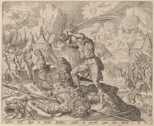 David skærer Goliats hoved af