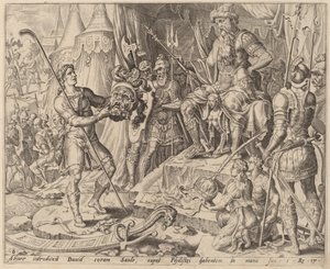 David med Goliats Hoved foran Saul