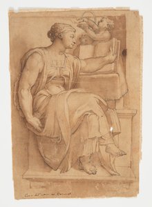 Erythean Sibyll fra loftet i Det Sixtinske Kapel, efter Michelangelo af after Michelangelo Buonarroti