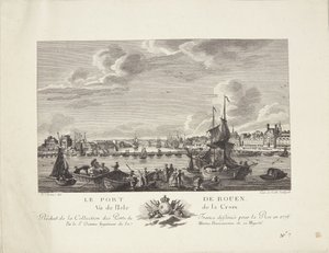 Rouen havn (Le port de Rouen) af after Nicolas Marie Ozanne