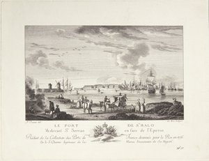 Sankt Malo havn (Le port de St. Malo) af after Nicolas Marie Ozanne