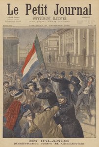 Demonstration i Irland mod Joseph Chamberlain af after Oswaldo Tofani