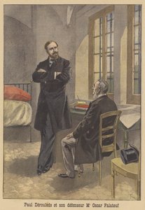 Paul Deroulede og hans forsvarsadvokat Oscar Falateuf af after Oswaldo Tofani