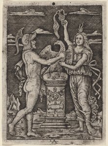 Indvielse af en Ørn af after Peregrino da Cesena