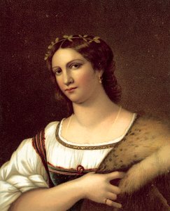 La Fornarina (chromolitho) af after Raphael