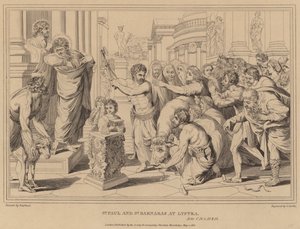 Paulus og Barnabas i Lystra, Apostlenes Gerninger af after Raphael