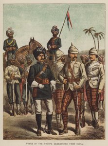 Typer af tropper afsendt fra Indien