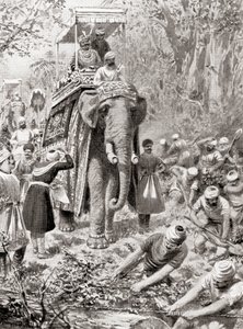En inspektion af Sher Shah Suris Great North Road, (nu The Grand Trunk Road), fra Hutchinsons History of the Nations, pub.1915