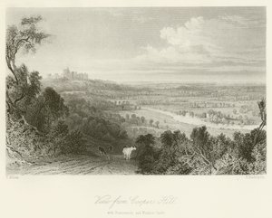 Udsigt fra Coopers Hill med Runnemede og Windsor Castle