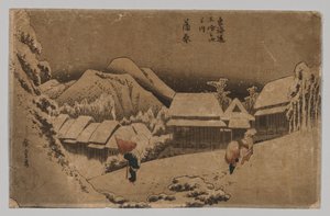 Kambara: Aftensne af after Utagawa Hiroshige