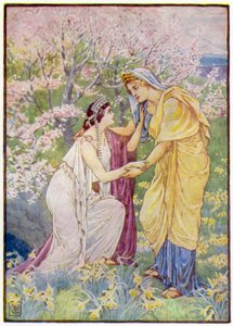 Demeter glædede sig, for hendes datter var ved hendes side