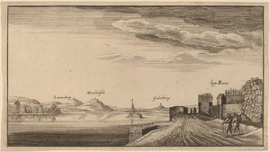 Udsigt over Lewenberg af after Wenceslaus Hollar