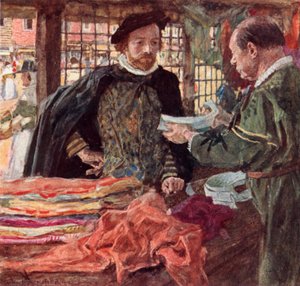 Shakespeare hos Mercers for at købe sig en af de nye faldende kraver, som erstatter kraver