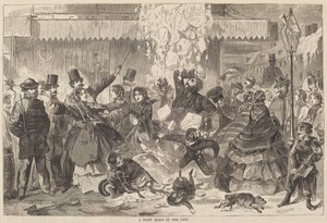 En snerutschebane i byen af Winslow Homer