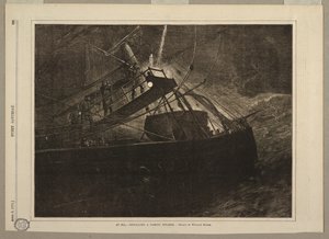 På havet, - signalerer en passerende dampskib af Winslow Homer