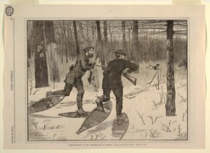 Deer-Stalking i Adirondacks om vinteren, fra hver lørdag den 21. januar 1871, s. 57 af Winslow Homer
