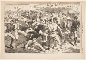 Ferie i lejren – soldater spiller "fodbold" af Winslow Homer