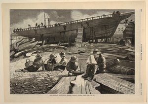 Ship-Building, Gloucester Harbor, fra Harper
