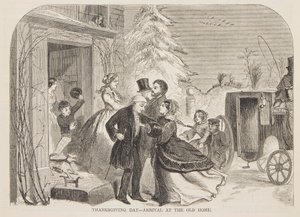 Thanksgiving Day – Ankomst til det gamle hjem af Winslow Homer