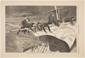 Vinter til søs – Indtog sejl ud for kysten af Winslow Homer