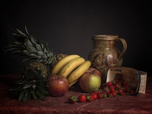 Rustikt frugtstilleben af alberti Patrick