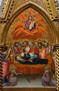 Altertavle med scener af Jomfru: sovesal af Bartolo di Fredi (1330-1410)