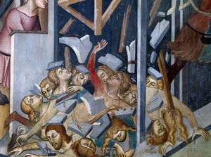 Fall of the House of Job, scene fra Historierne om Det Gamle Testamente af also Manfredi de Battilori Bartolo di Fredi