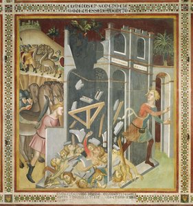 Ødelæggelsen af Jobs hus og tyveriet af hans flok af saberne, 1356-6