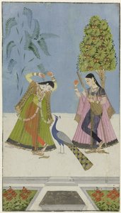 To kvinder og en påfugl, Gujara Ragini af anonymous (attributed to)