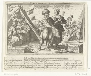 De modige Bataverne, 1673 The Brave Bathaviers / Le Vaillans battaviers (titel på objekt) Seks franske tegnefilm af hollænderne fra 1673 (serietitel)