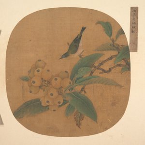 Fugl på et loquat-træ af anonymous 
