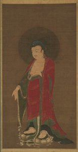 Buddha Amitabha stiger ned fra sit rene land af anonymous 