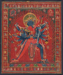 Chakrasamvara og ægtefællen Vajravarahi af anonymous 