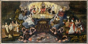 Fransk: Allegori ved giftermålet mellem Dauphin og Marie-Anne af Bayern, 7. marts 1680 af anonymous 