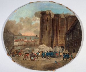 Fransk: Prise de la Bastille, 14. juli 1789 (P707-1) af anonymous 